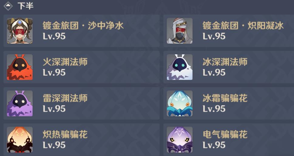 原神四星火系有哪些