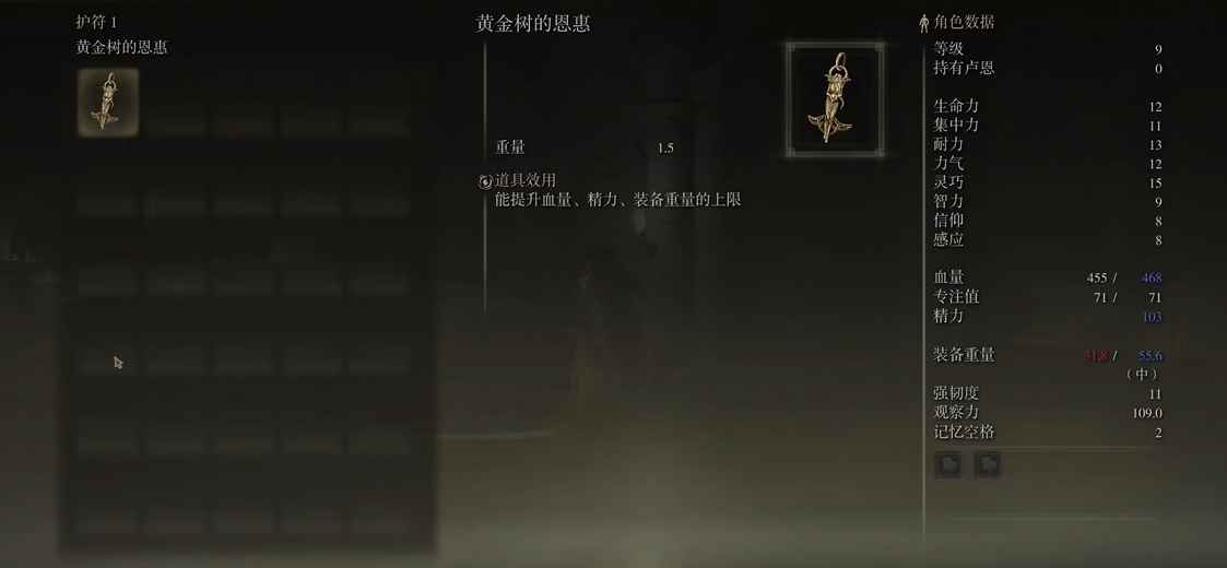 艾尔登法环武士遗物选什么