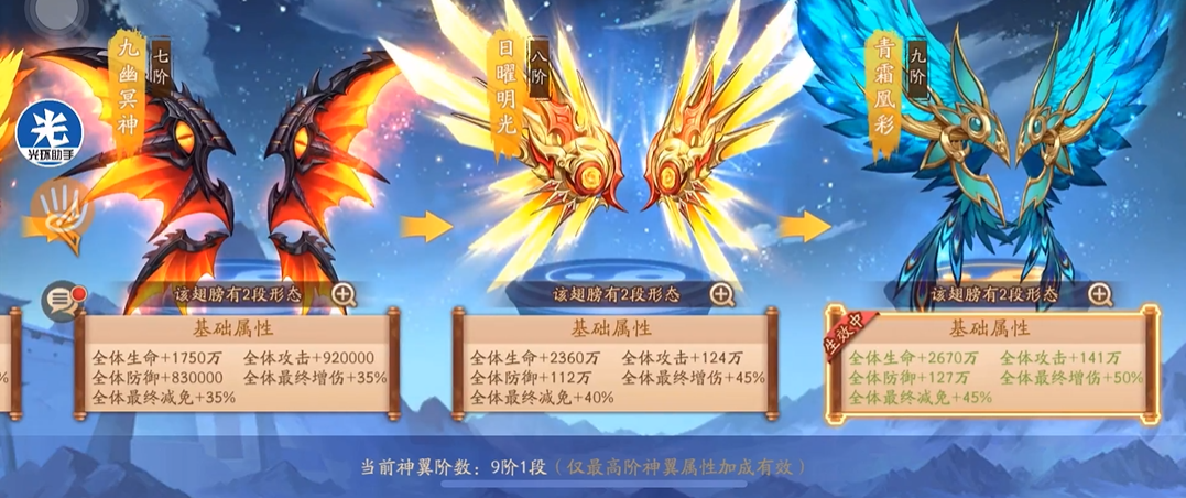 少年三国志2攻击型神翼有哪些