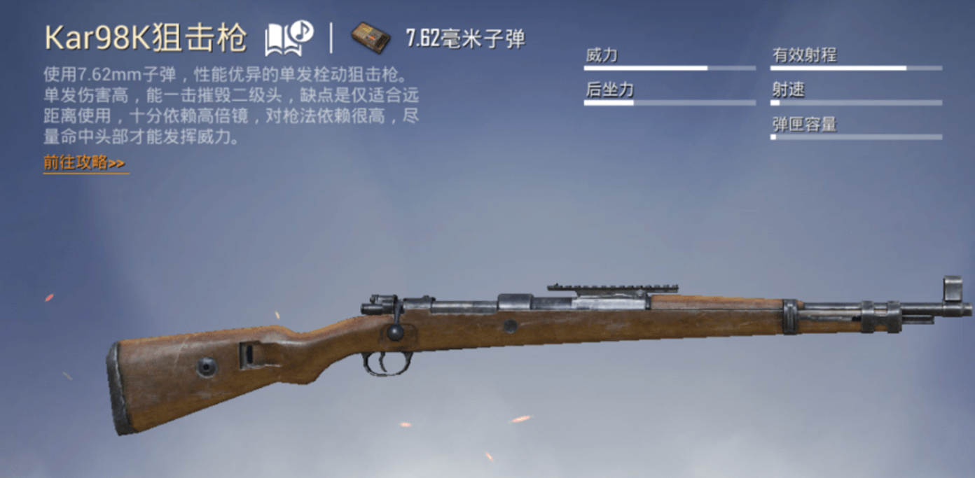 绝地求生大逃杀狙击枪有哪些
