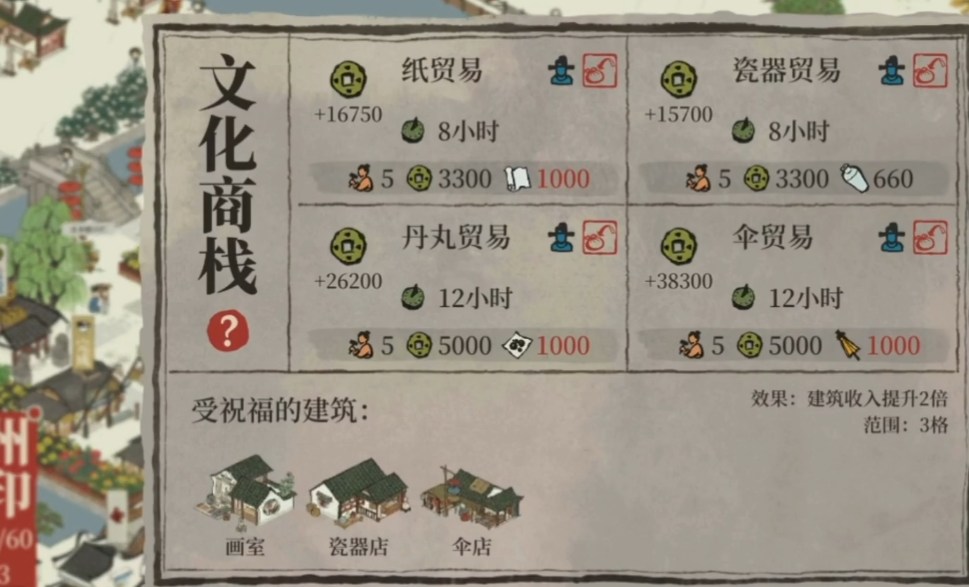江南百景图的商栈怎么建