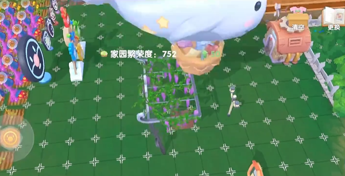 摩尔庄园怎么在家门外让家具悬空